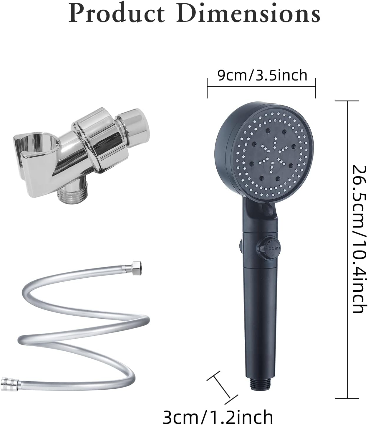 High Pressure Shower Head with 5 Spray Settings
