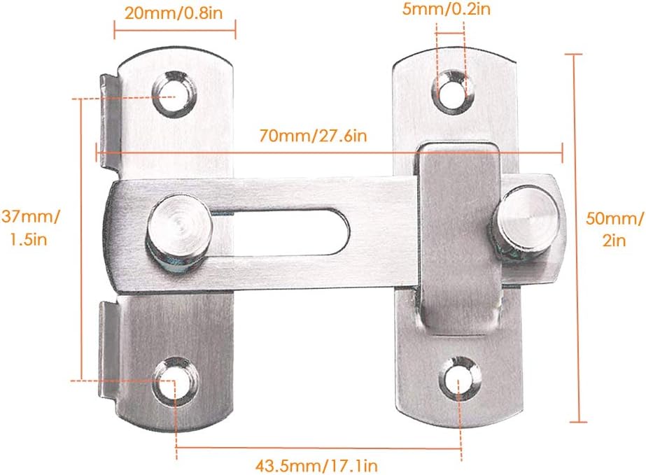 Stainless Steel Door Flip Latch Hasp for Easy Use