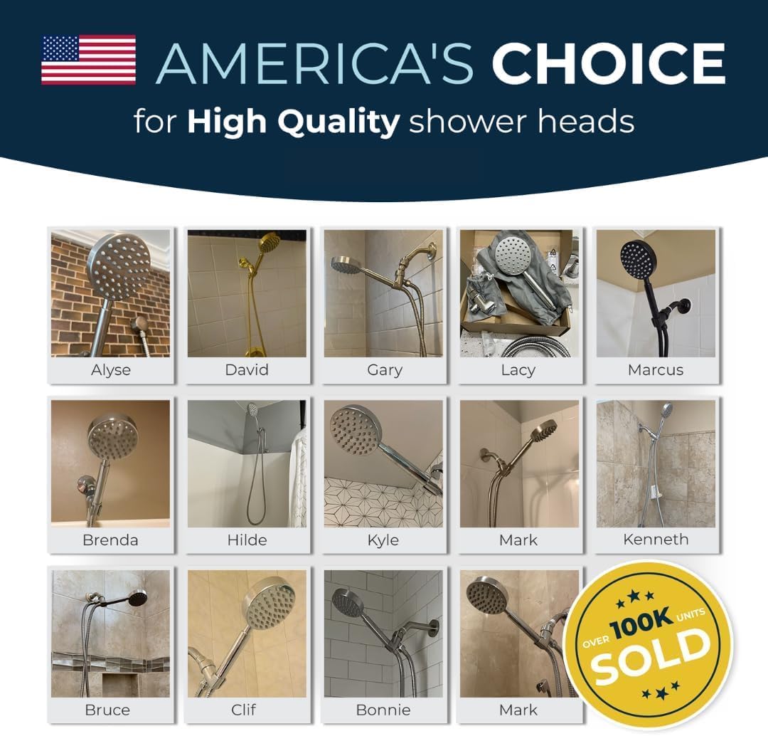 Premium All-Metal Handheld Shower Head