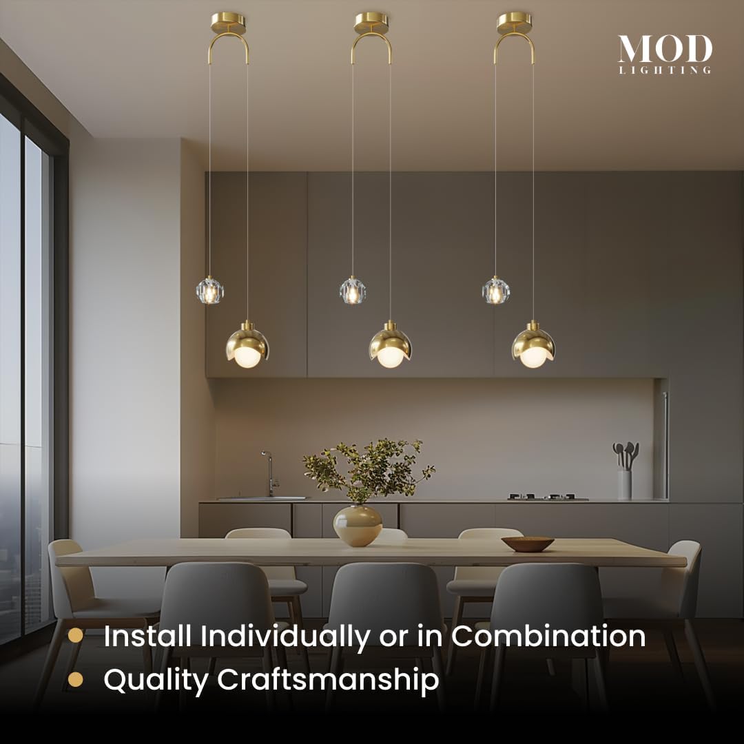 MOD LIGHTING Diana Modern Gold Pendant Light Fixtures