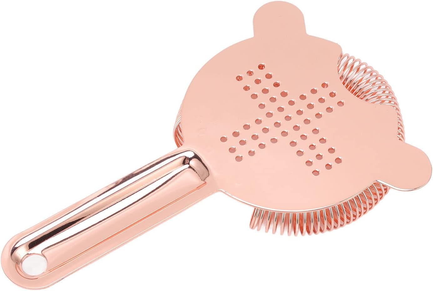 Cocktail Strainer with Rose Gold Finish for Home Bar Use