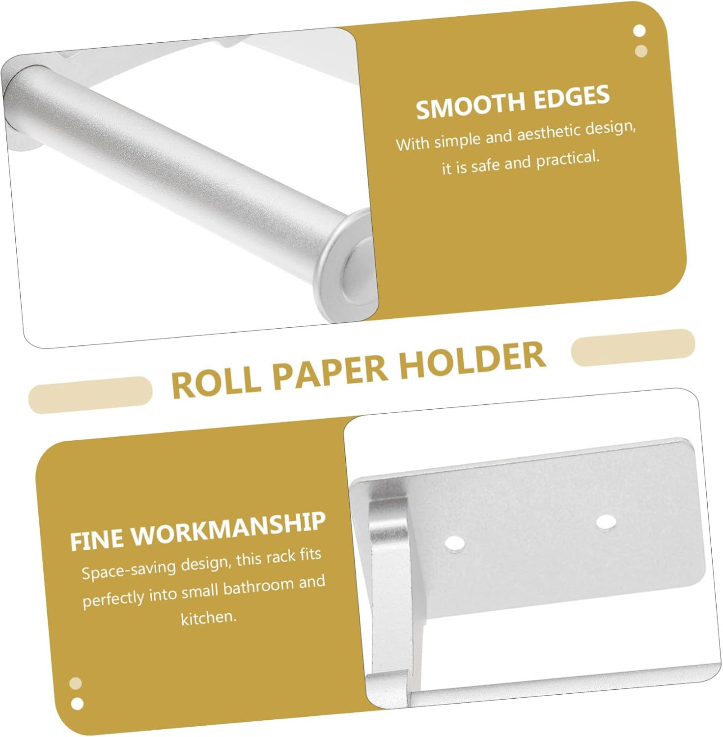 SEWACC Bathroom Paper Holder Metal Tissue Shelf