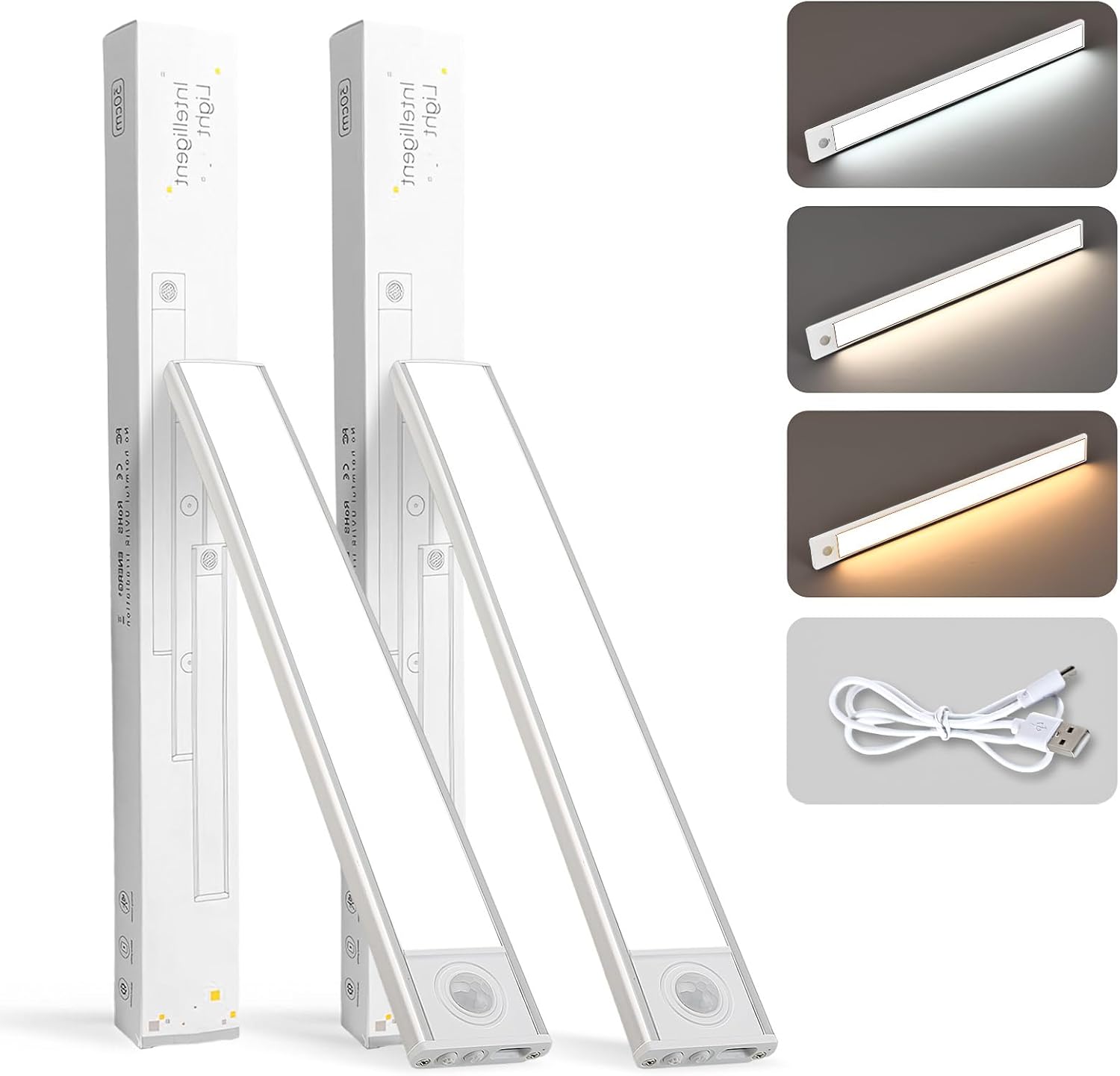 SPOLI Under Cabinet LED Motion Sensor Light 2 Packs