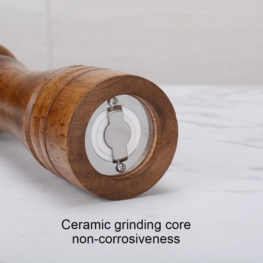 XWXO Oak Wood Salt Pepper Grinder Set - Pack of 2
