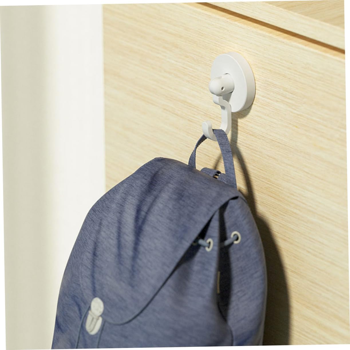 Happyyami 3pcs Self-Adhesive Wall Hooks for Bathroom Kitchen Door Hanger