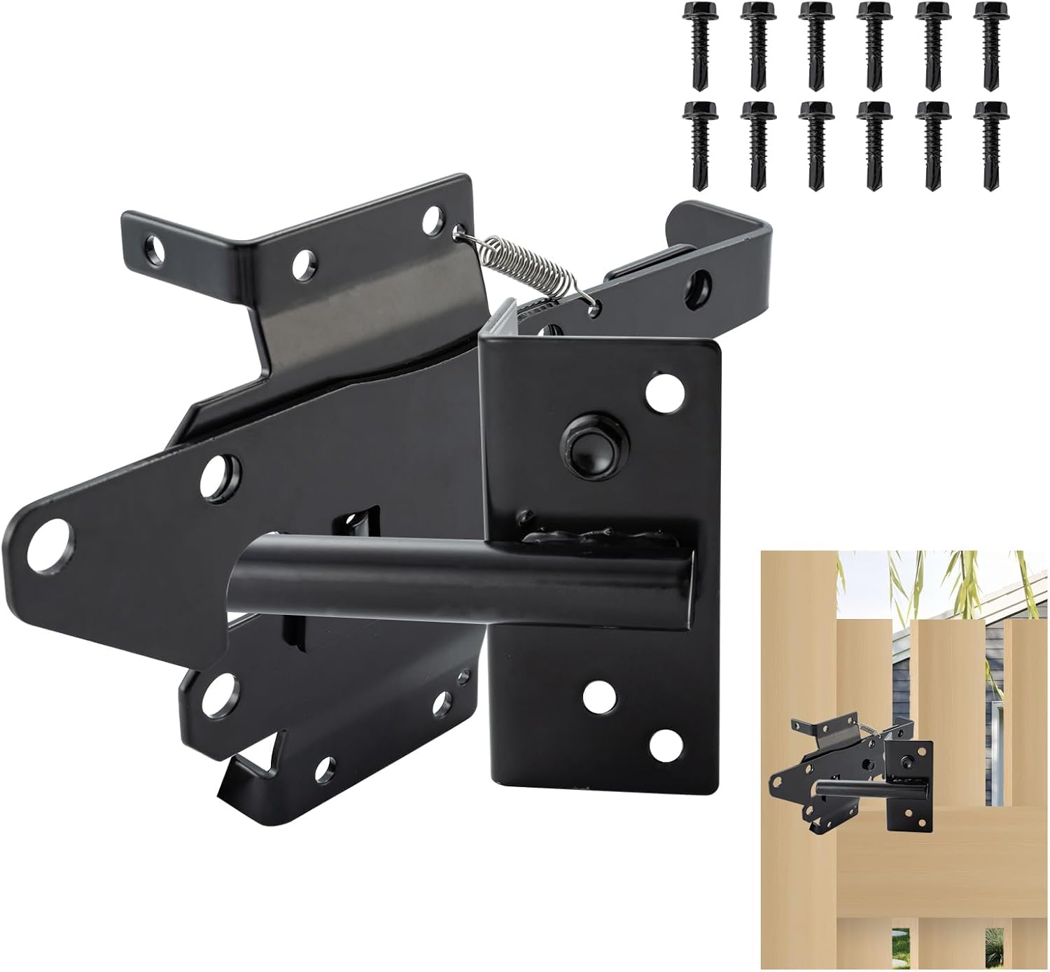 Secure Durable Wooden Fence Gate Latch