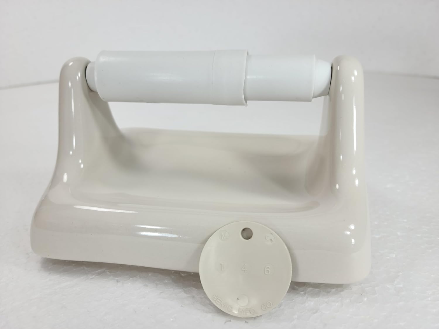 Beige Bone Almond Ceramic TP Holder Wall Mount