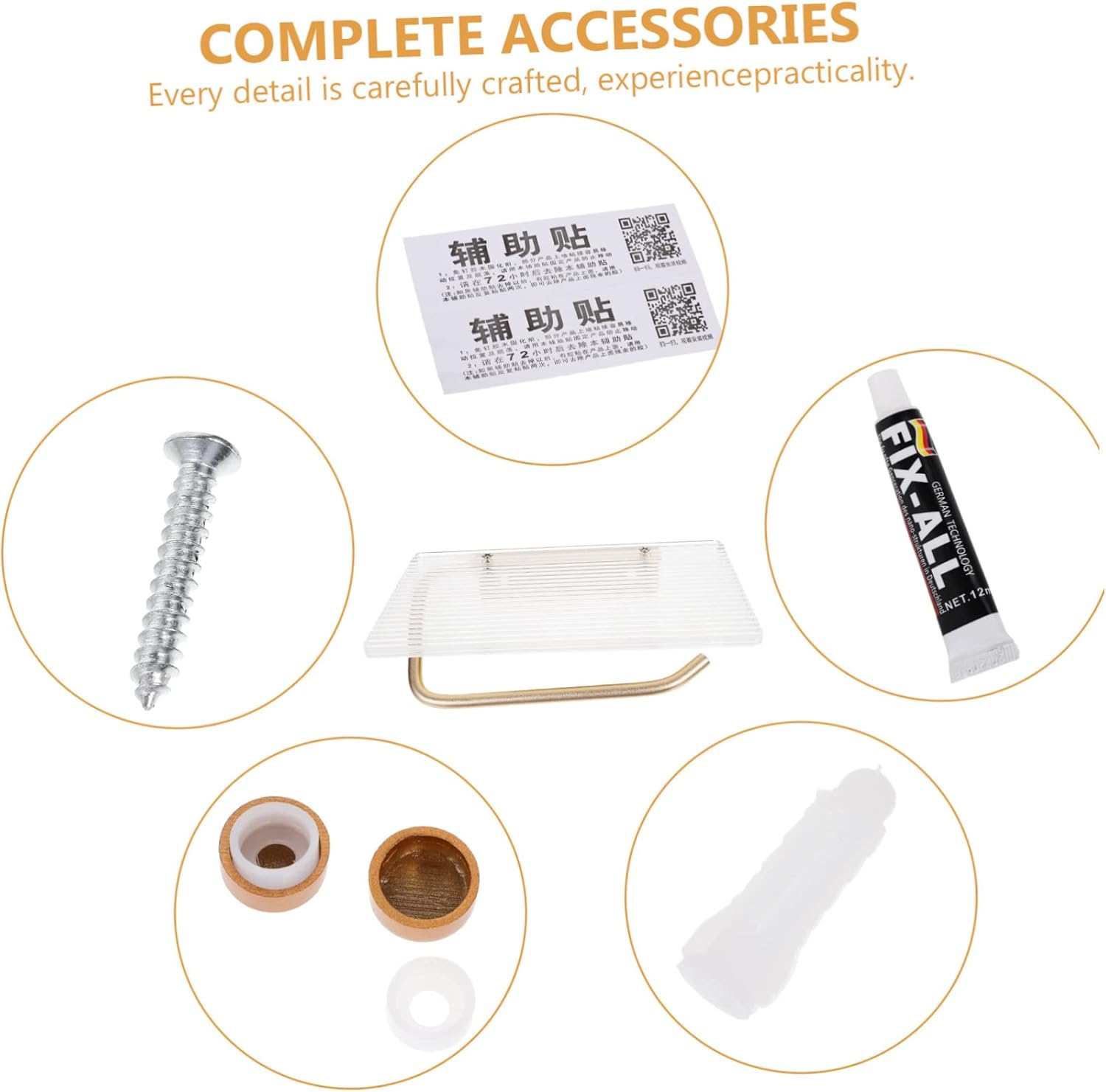 Wall-Mounted Toilet Paper Holder with Shelf
