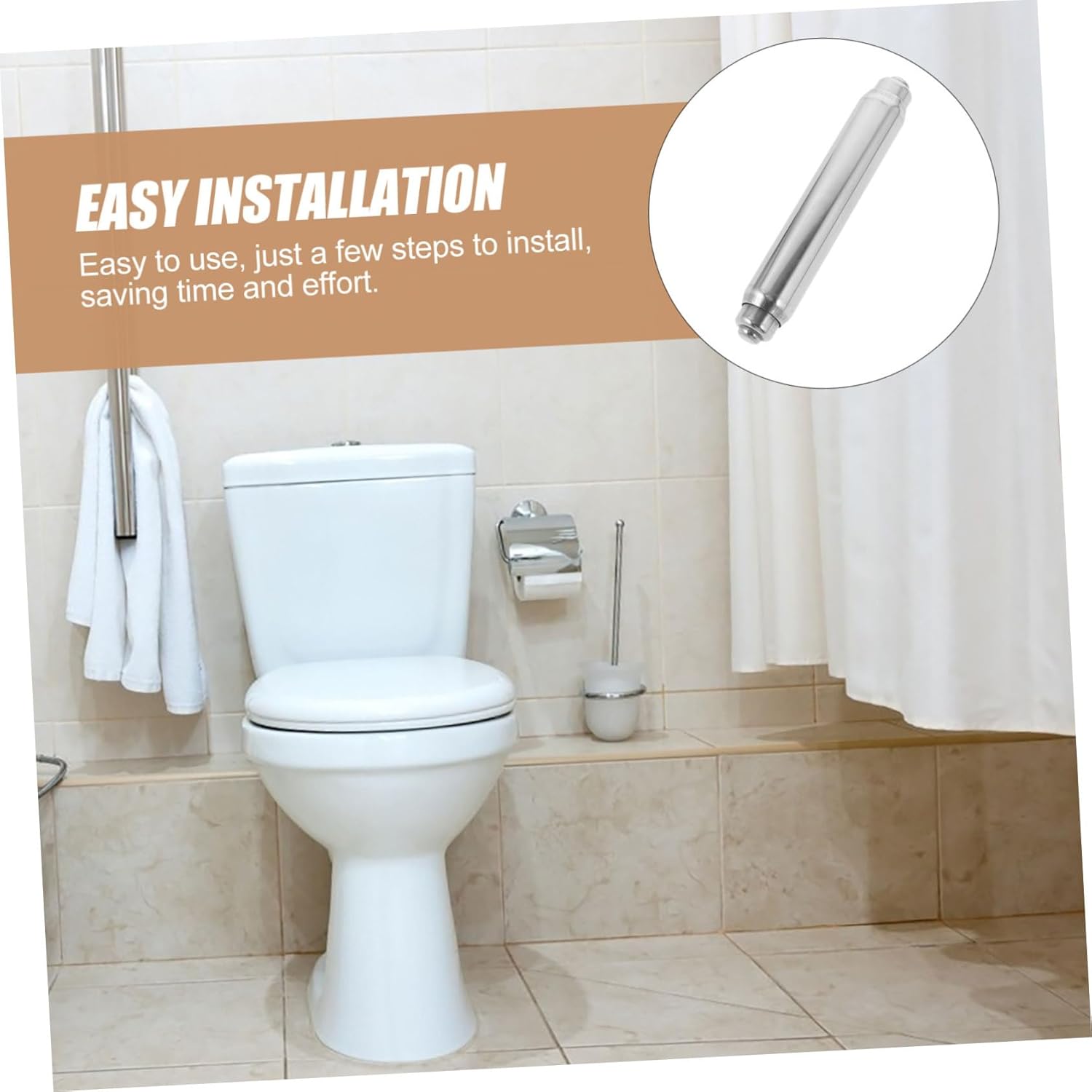 HAWILLOSCH Stainless Steel Toilet Paper Holder Extender