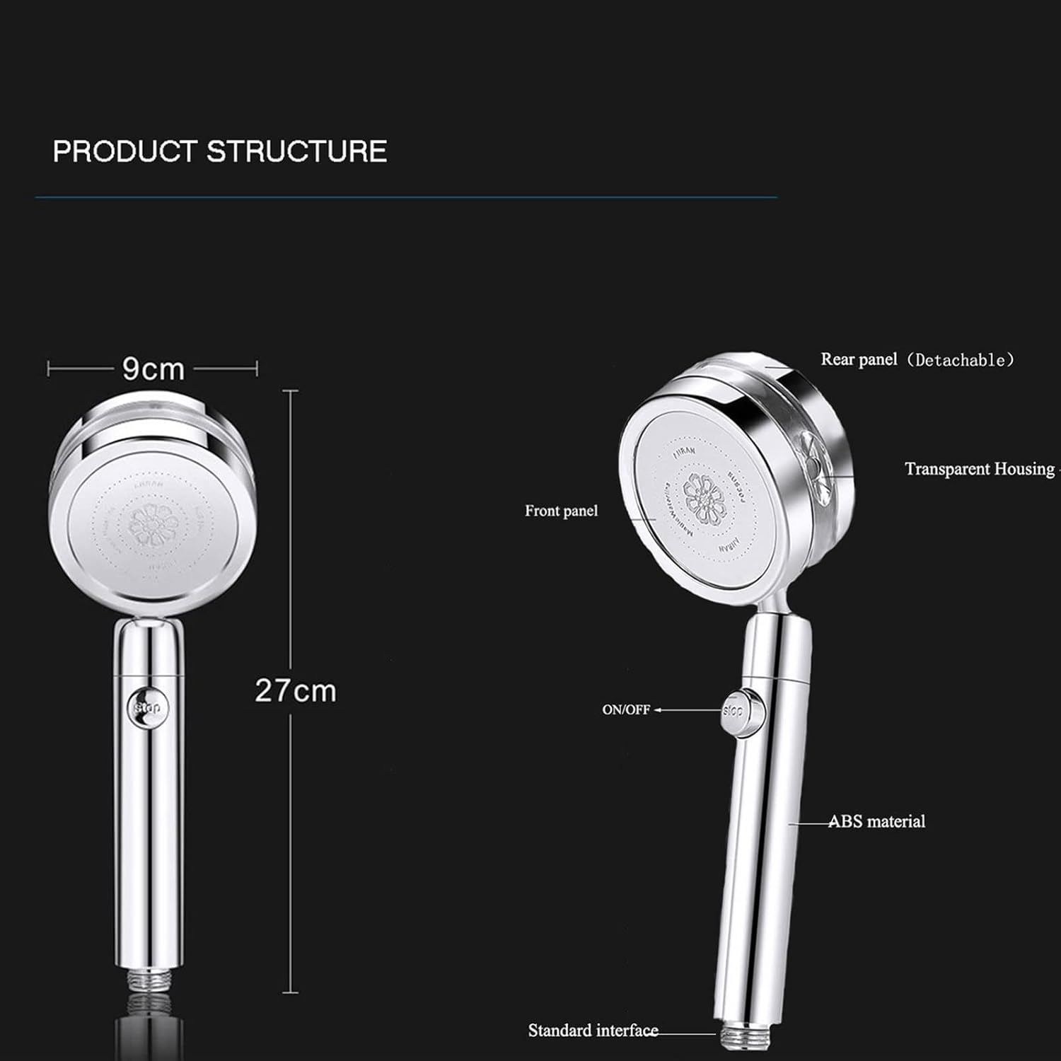 Compact Handheld Shower Head for Quick Cleanings