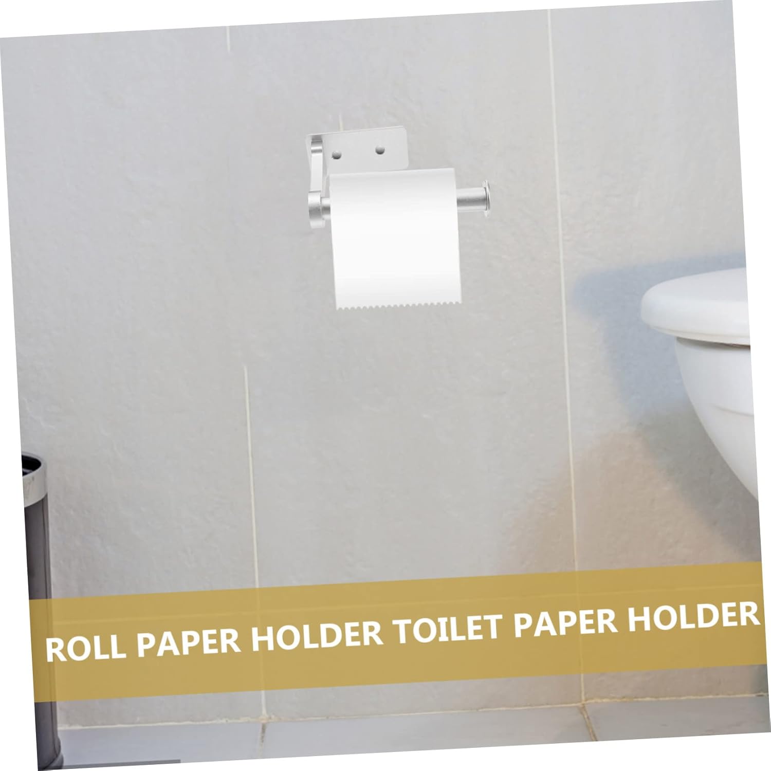 TEHAUX Aluminum Alloy Toilet Paper Holder Wall Mount 2-Pack Black