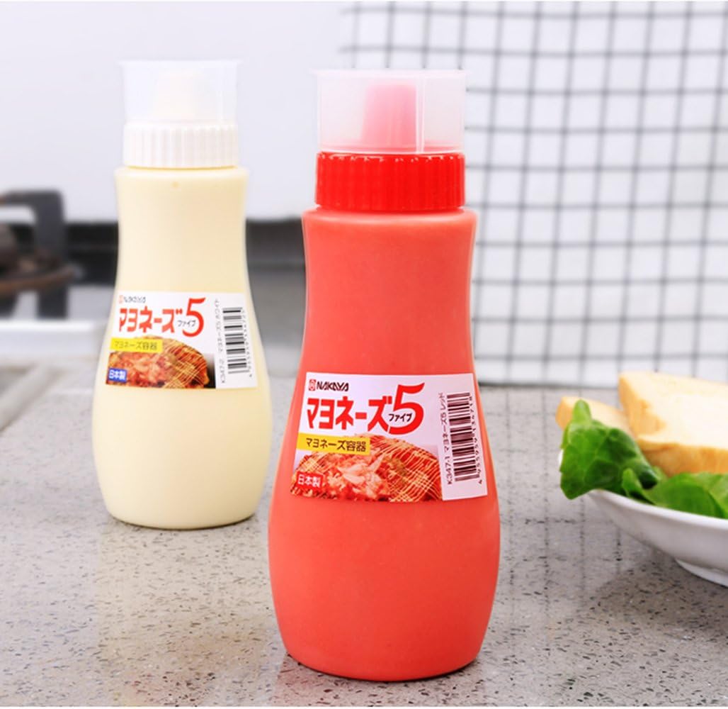 MXY 5 Hole Salad Vinegar Ketchup Dispenser 380ml White