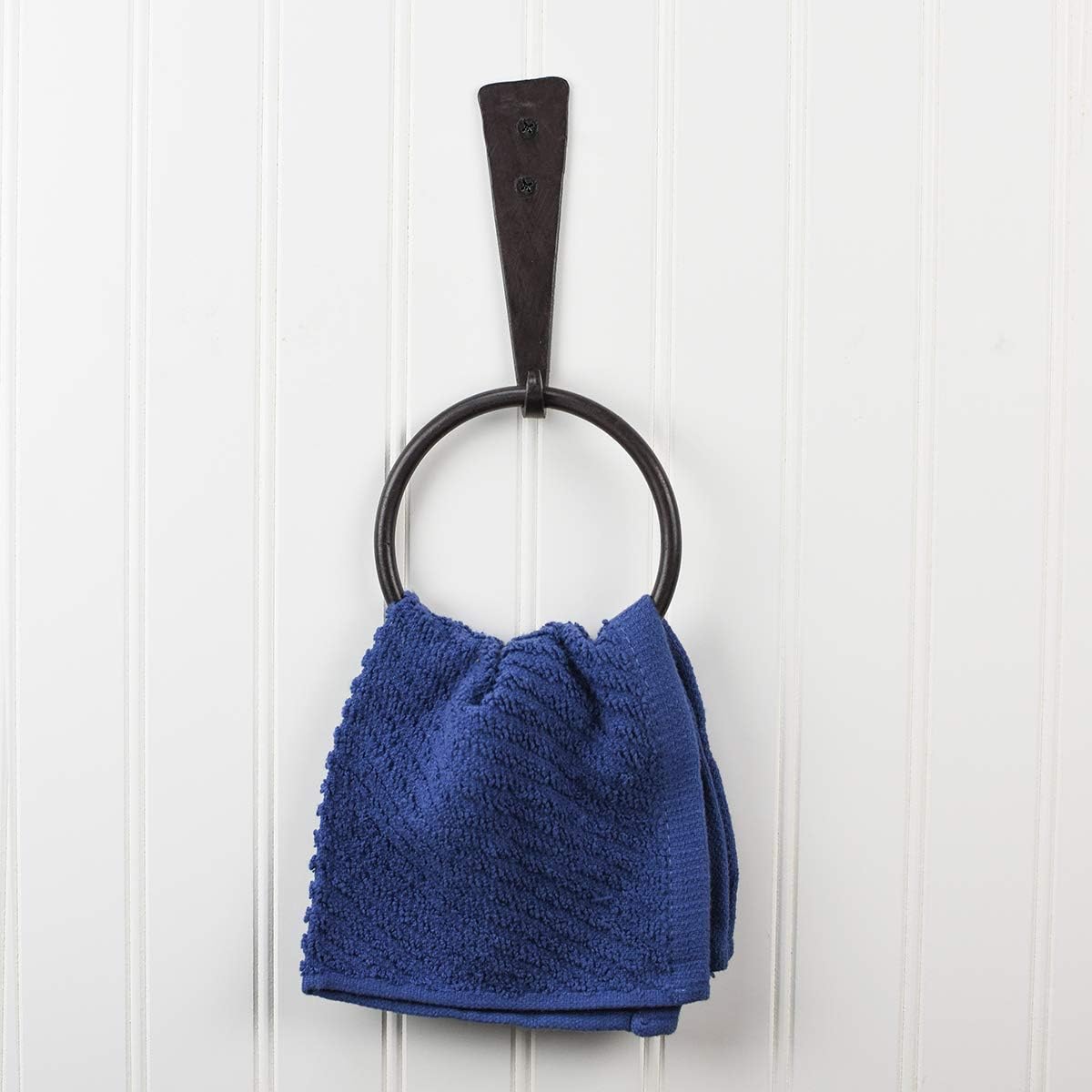 TG LLC Rustic Cast Iron Strap Towel Ring Holder