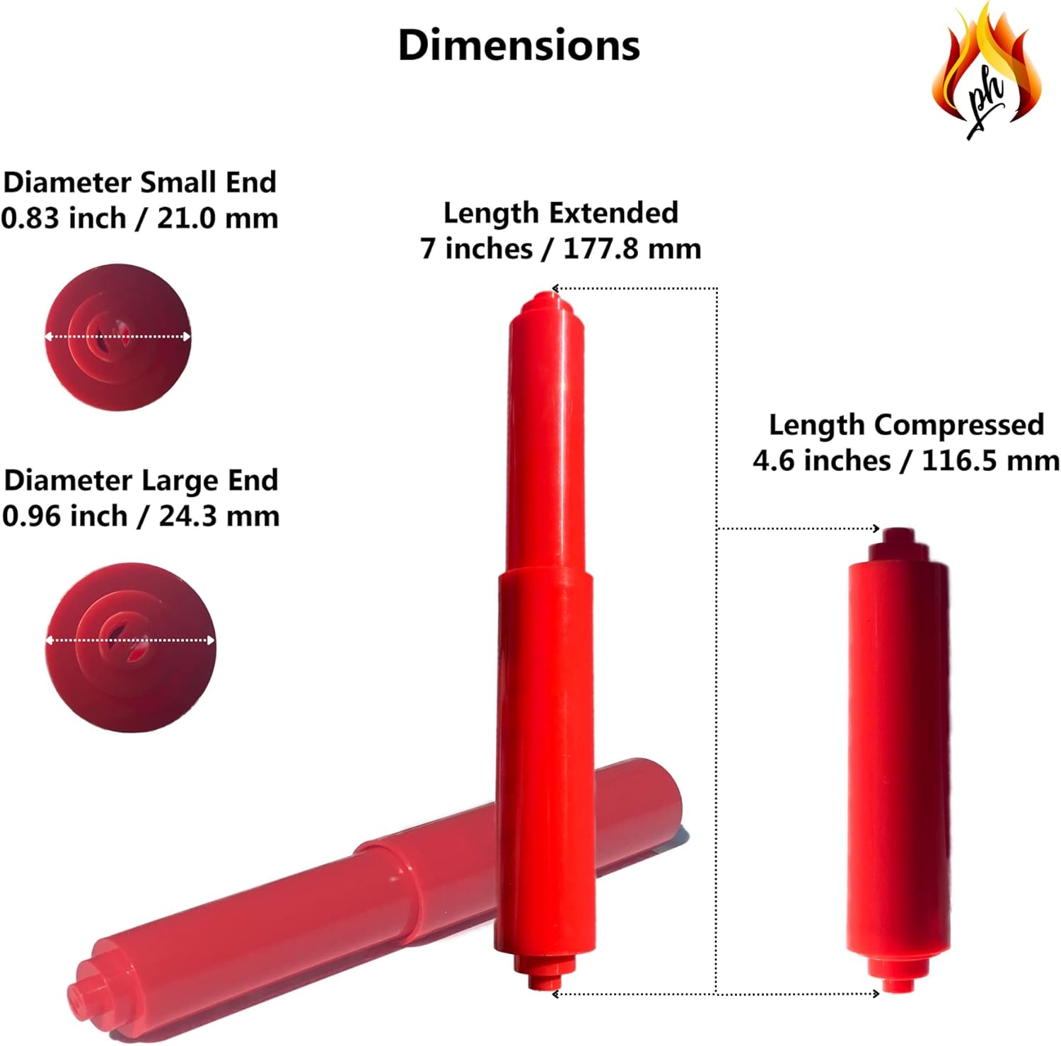 Pulse Red Toilet Paper Holder Spring Rod
