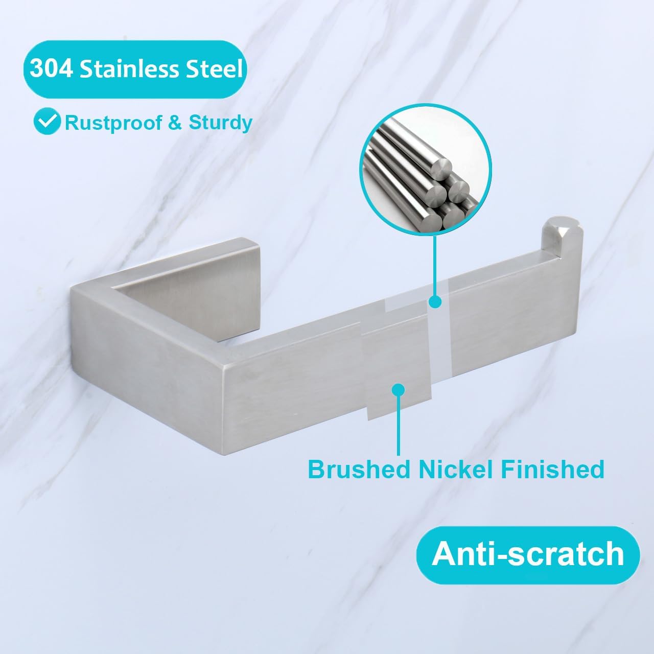 Rust-Resistant Toilet Paper Holder