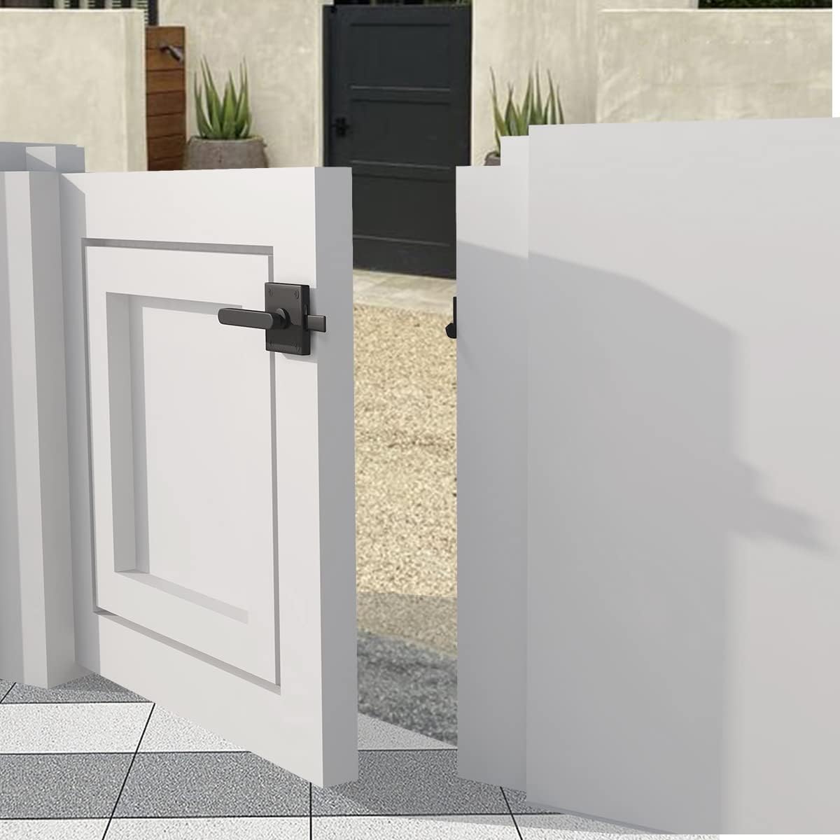 Heavy Duty Gate Latch for Wooden Fences and Doors Black Finish
