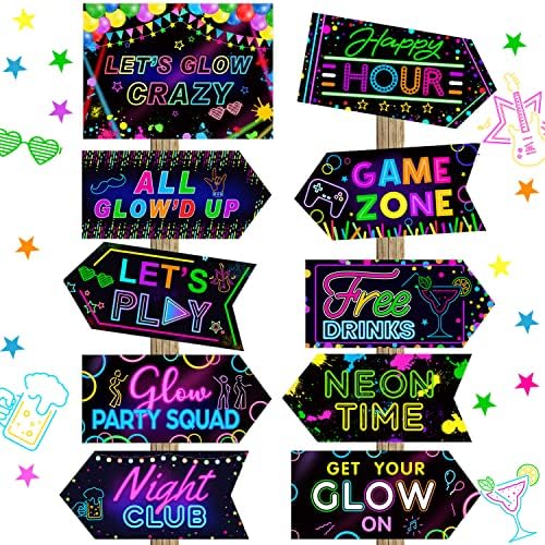 Gueevin Glow-in-the-Dark Party Decorations 20 Pcs