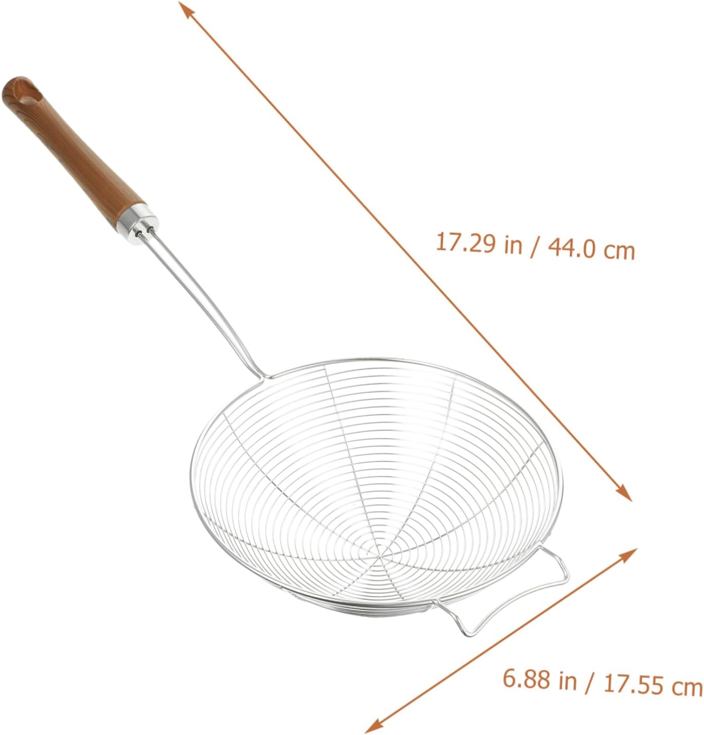 Mikinona 304 Stainless Steel Skimmer Spoon with Wooden Handle