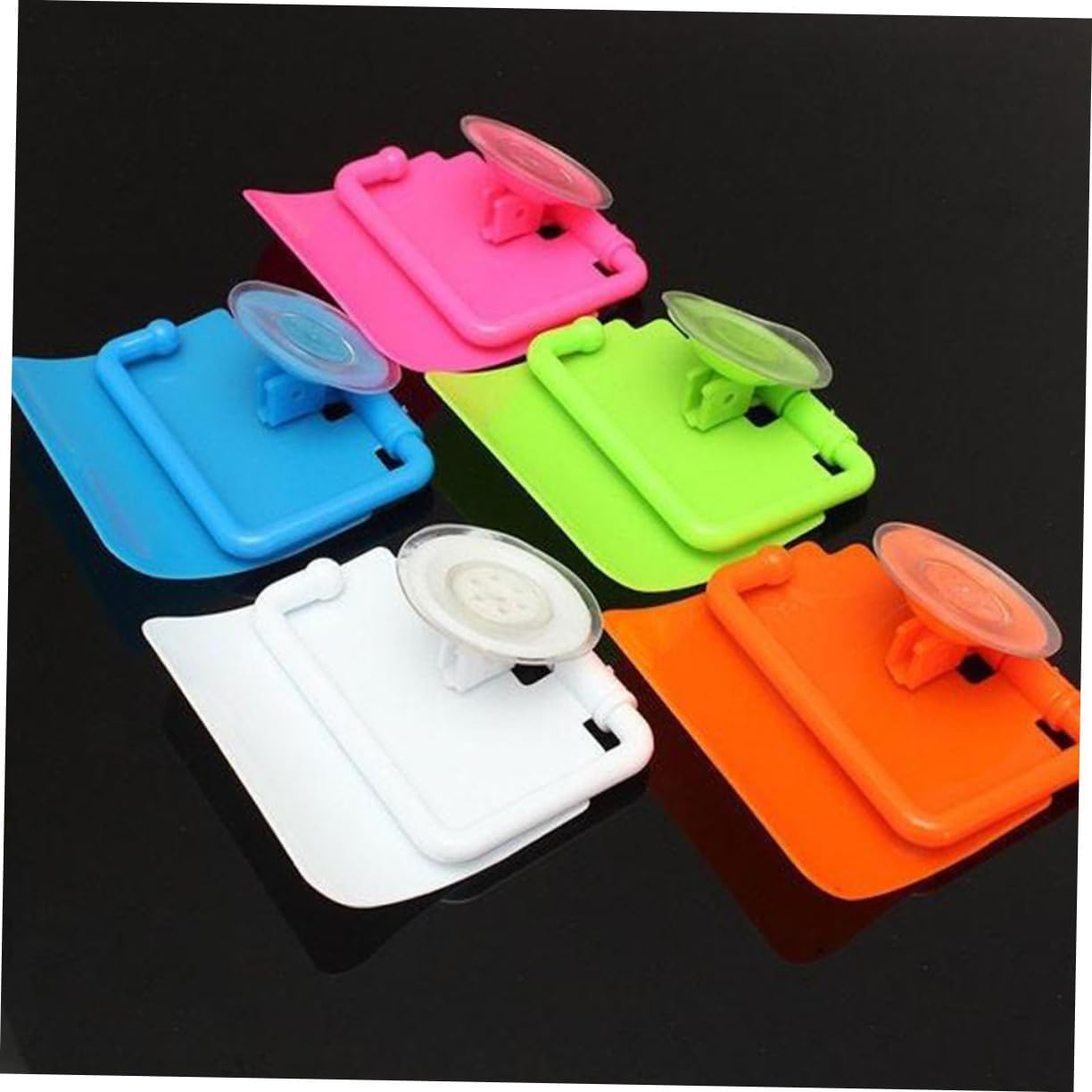 Wall-Mounted Toilet Paper Holder with Suction Cup for Smooth Surfaces