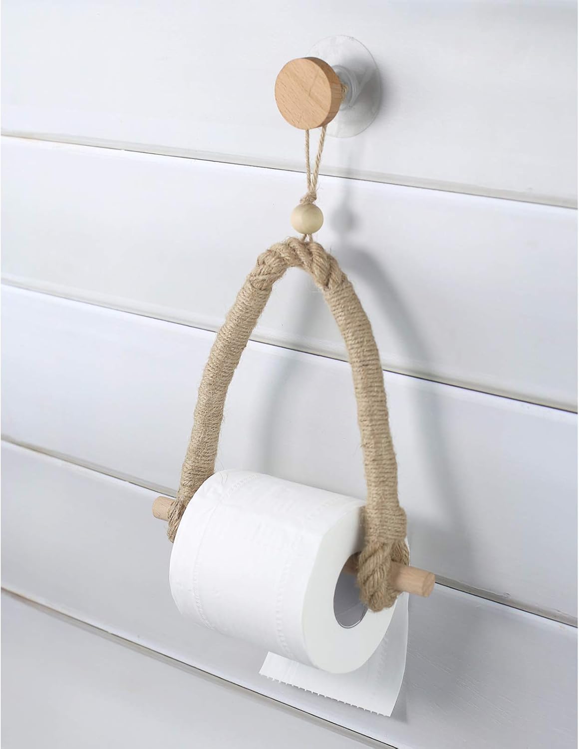Poitemsic Jute Rope Toilet Paper Holder