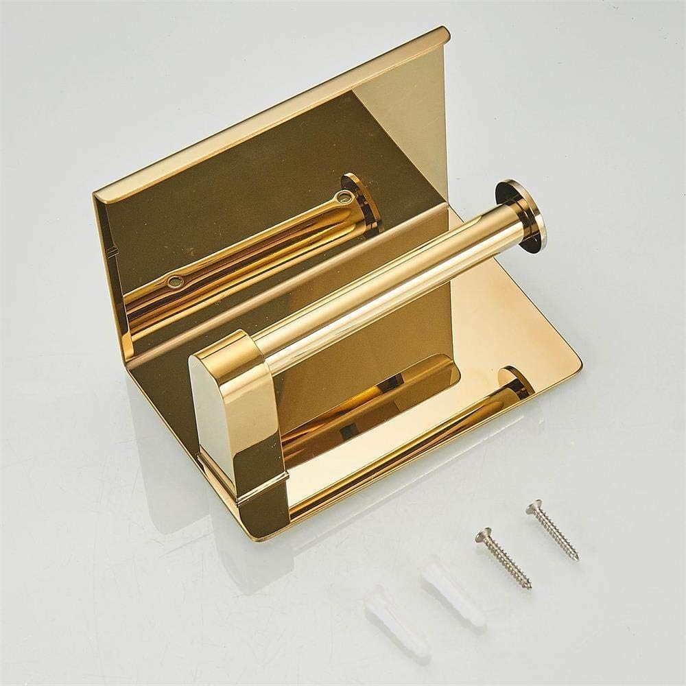 Stainless Steel Toilet Paper Holder with Phone Shelf 1