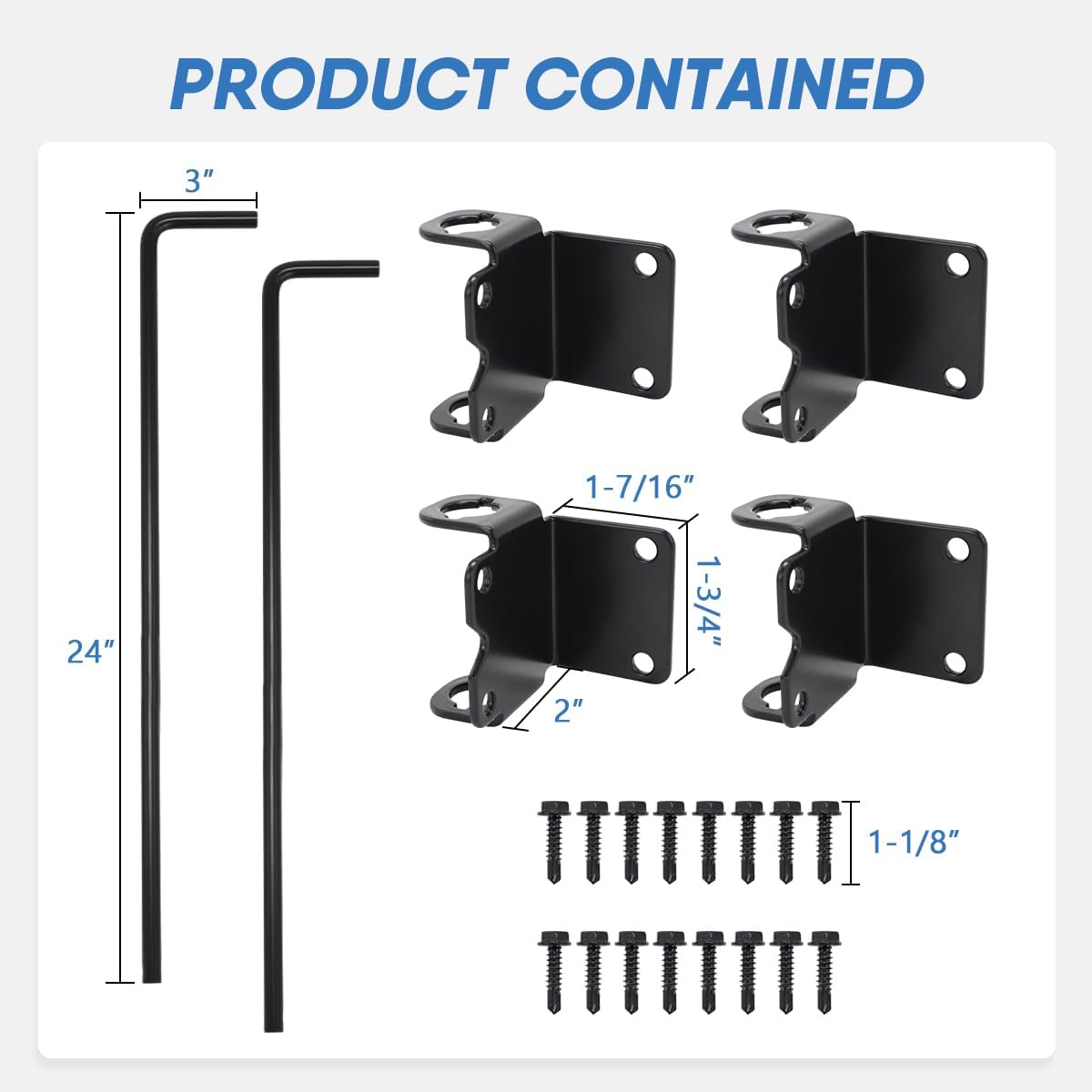 HANSHAN Cane Bolt Gate Drop Rod Set