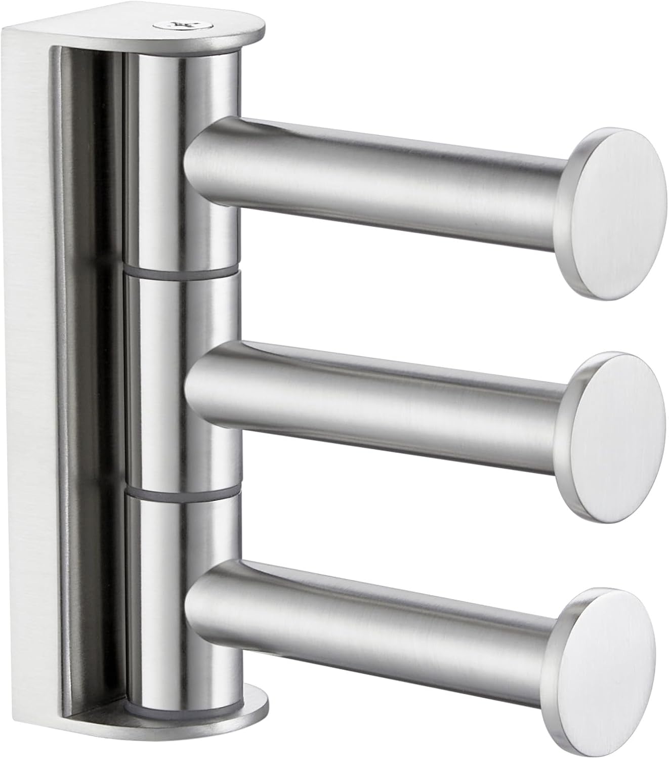 Angle Simple Swivel Towel Hook - 3 Arms Brushed Nickel