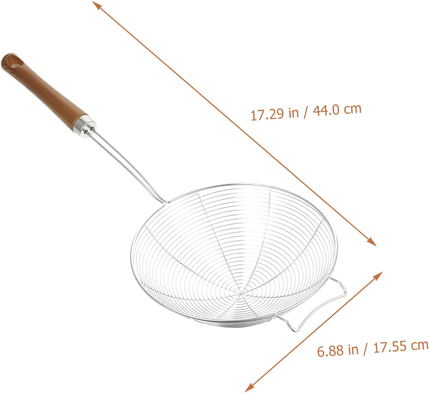 Luxshiny 304 Stainless Steel Skimmer Spoon with Wooden Handle