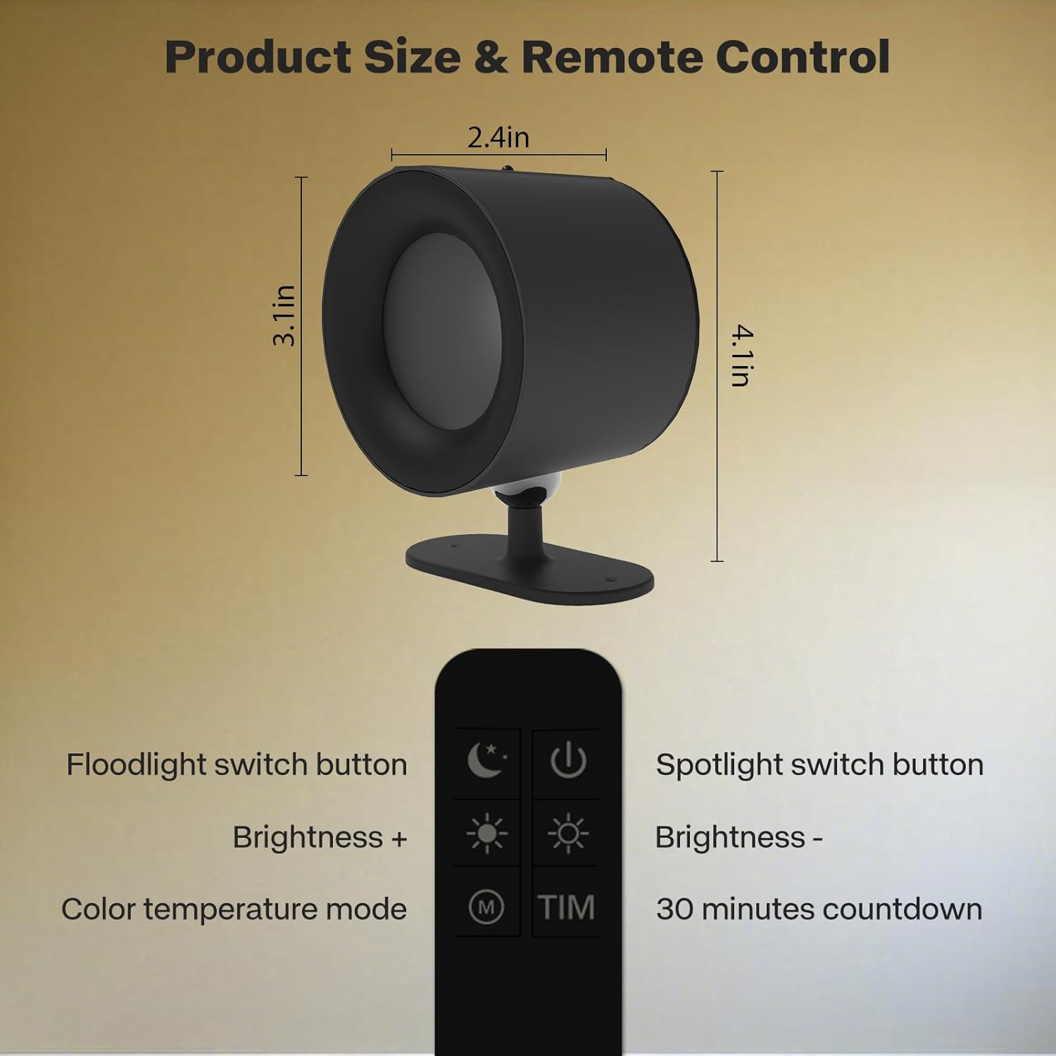 LED Spotlight Indoor Rechargeable with Dual Light Source and 360 Adjustment