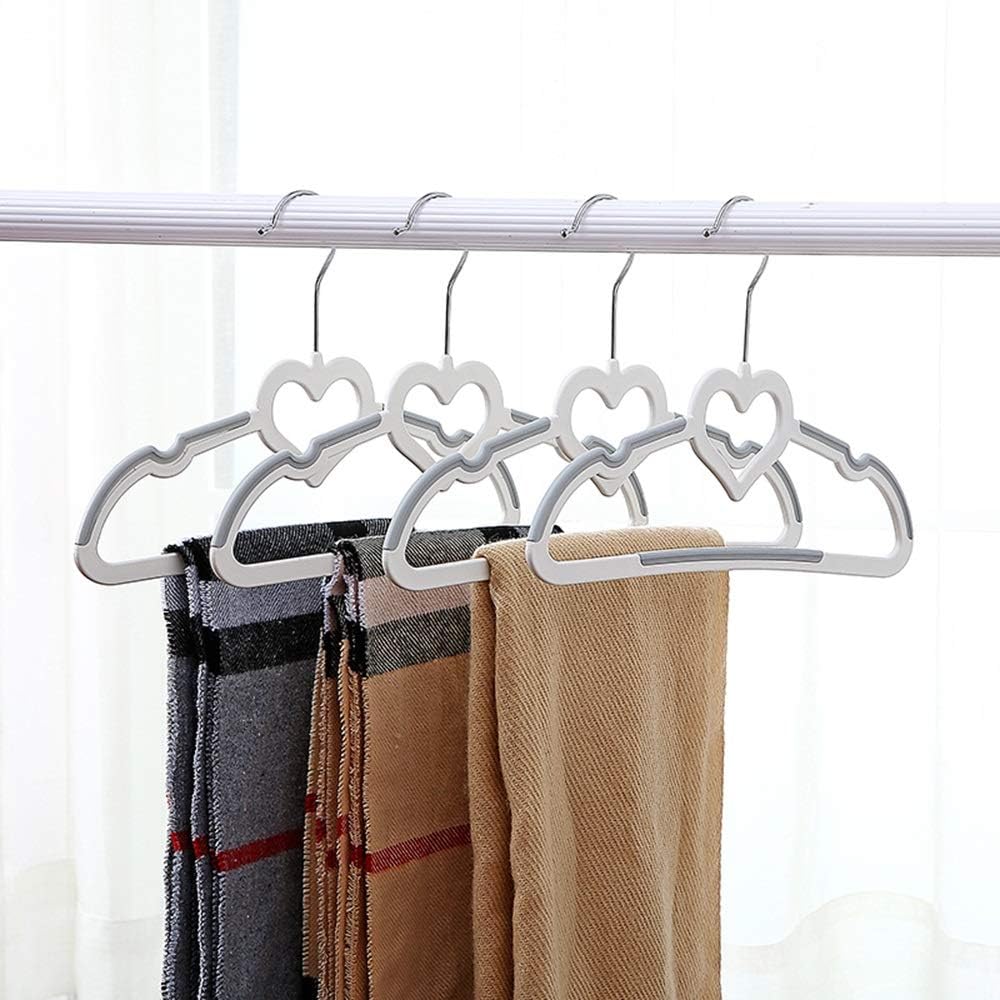 TBLOTYD Plastic Kids Hangers - 40 Pack Grey Non-Slip Space Saving