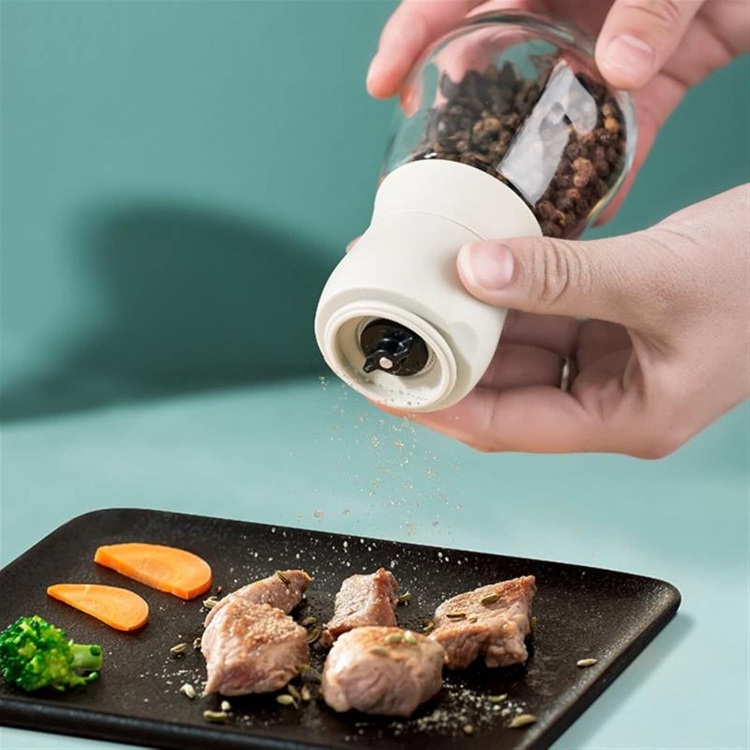 LEIXIUSM Pepper Shakers Set with Salt and Pepper Grinders