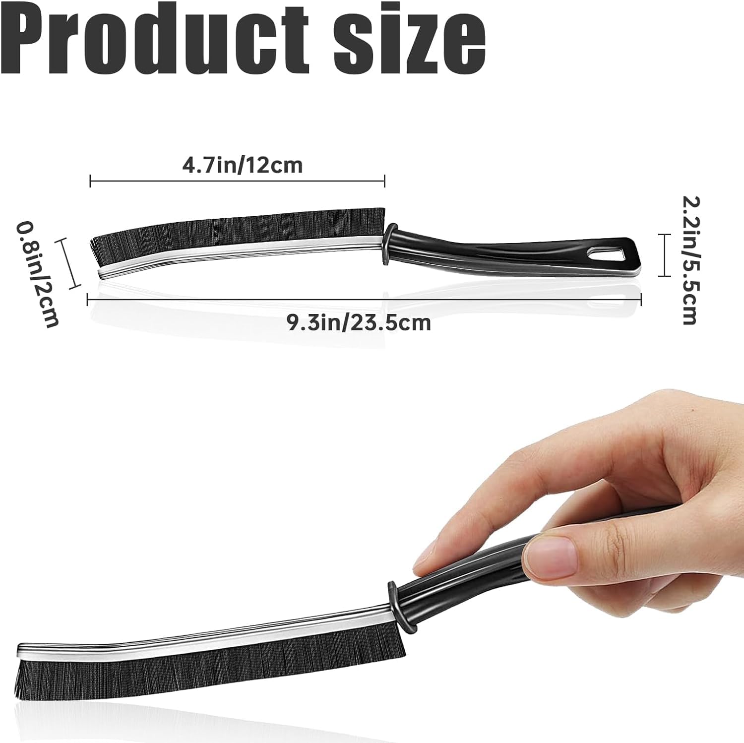 Merkia 5 Pcs Hard Bristle Crevice Cleaning Brush Set