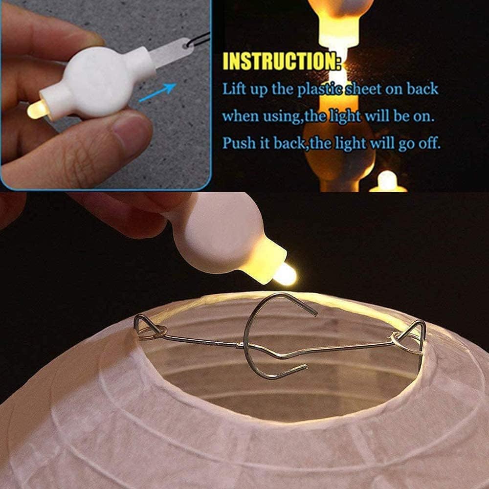 KITOSUN 30 Pack Warm White Paper Lantern LED Lights