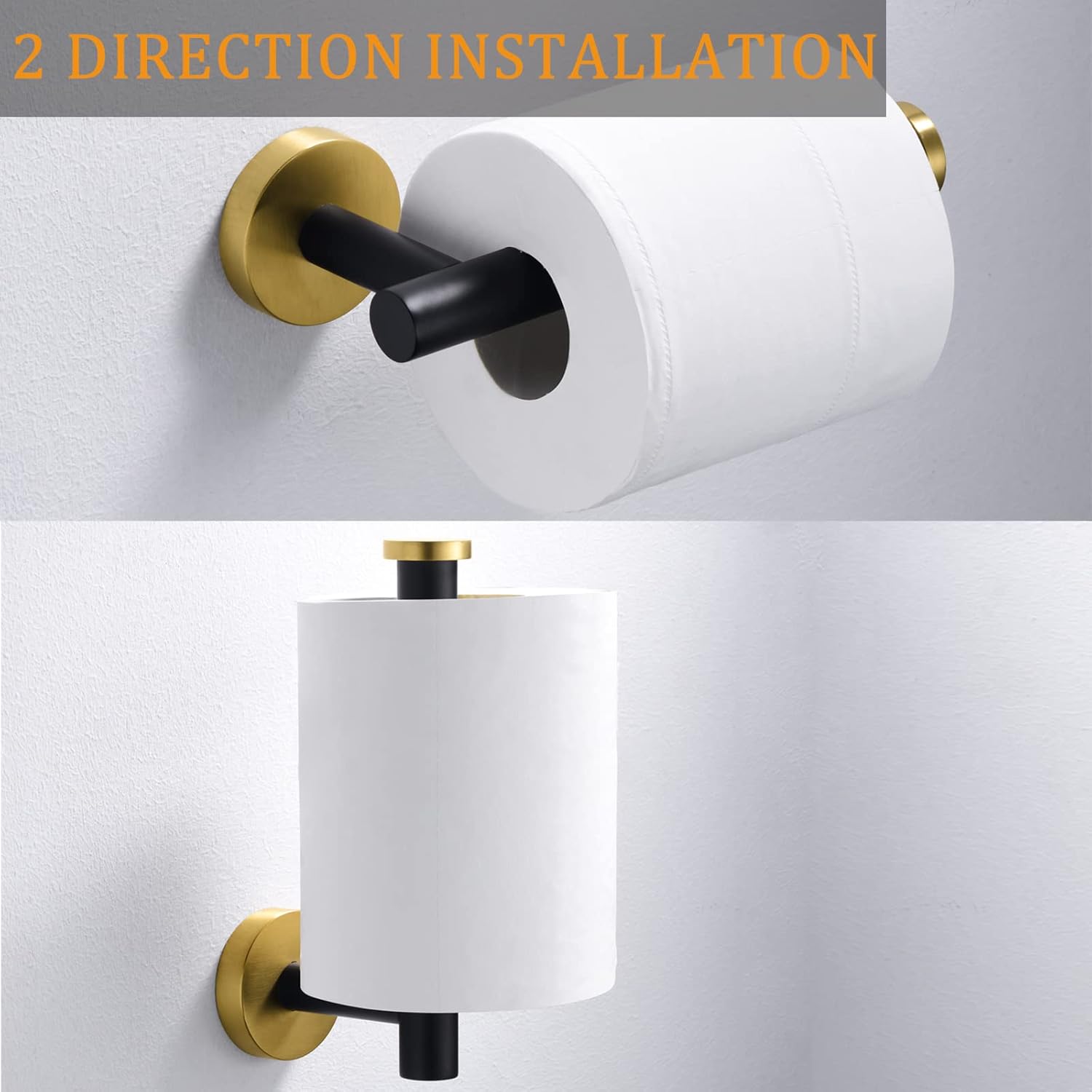 Nolimas Black Gold Toilet Paper Holder