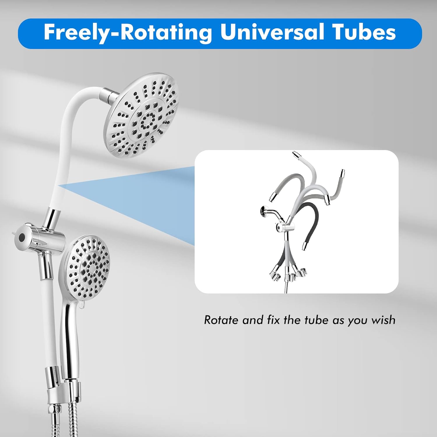 Luxury Handheld Shower Head with Rainfall Option