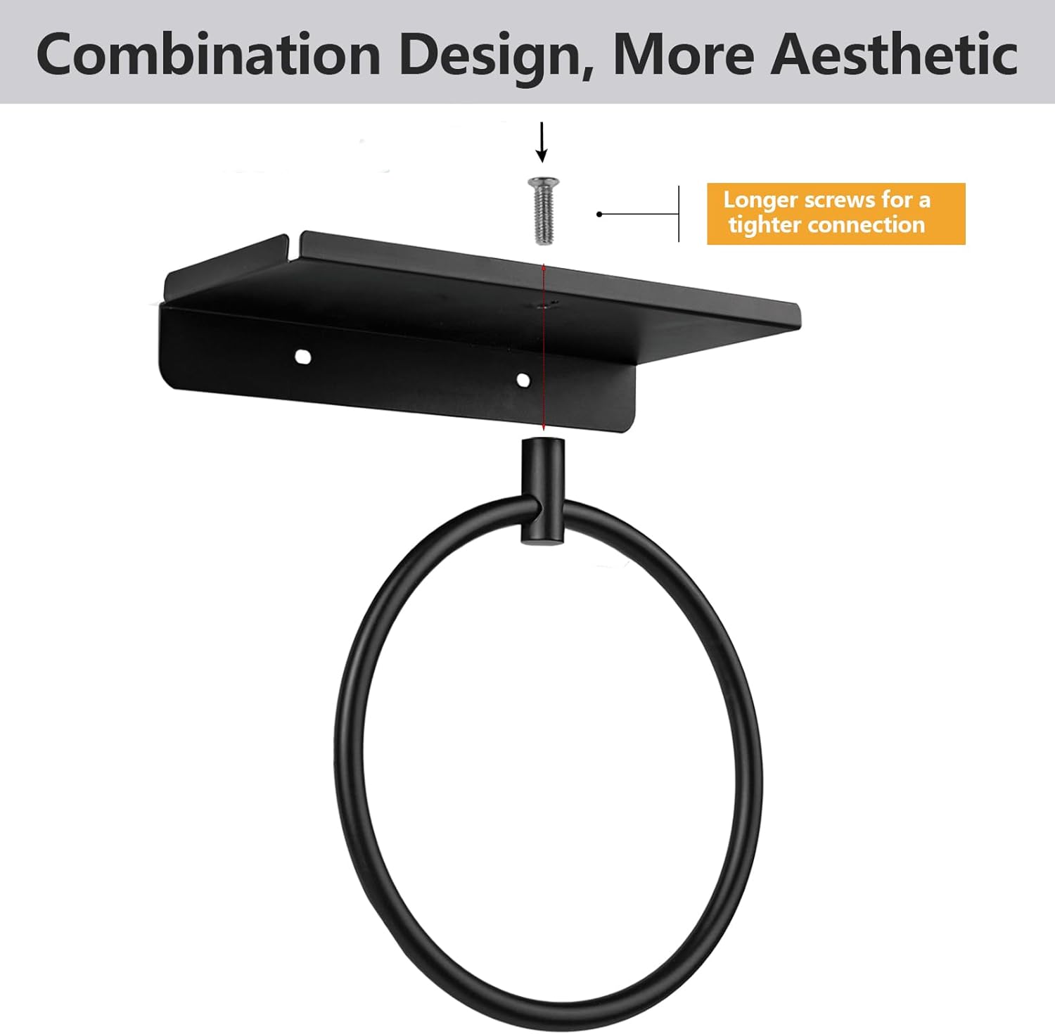 FKmindyq Bath Towel Ring with Shelf