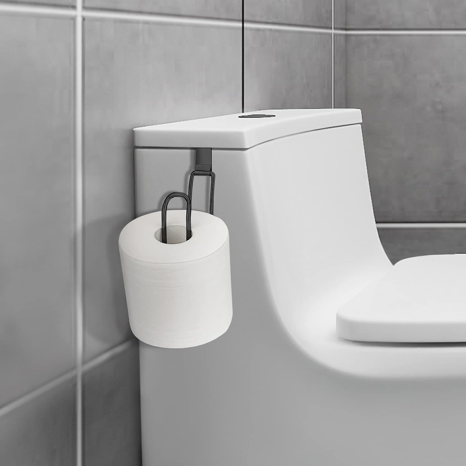 Chrome Toilet Paper Roll Holder - Space Saving Durable