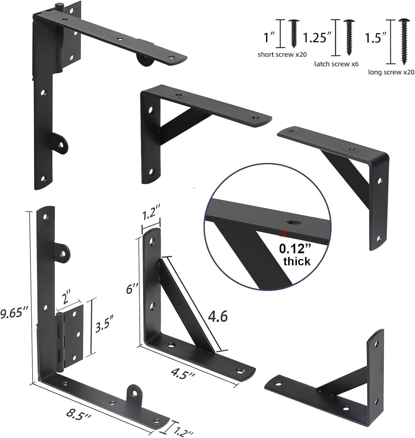 2-Pack Anti-Sag Gate Kit for Durable Fence Gates