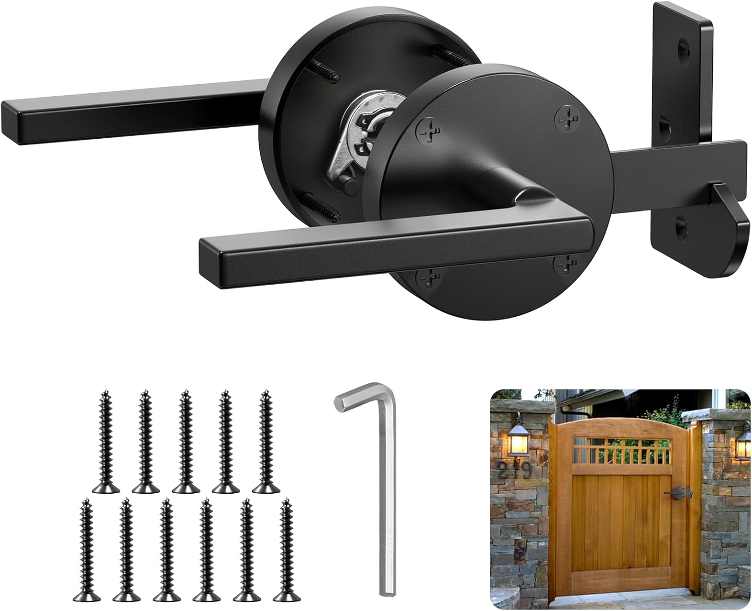 High-Quality Double-Sided Gate Latch for Wooden Fences More
