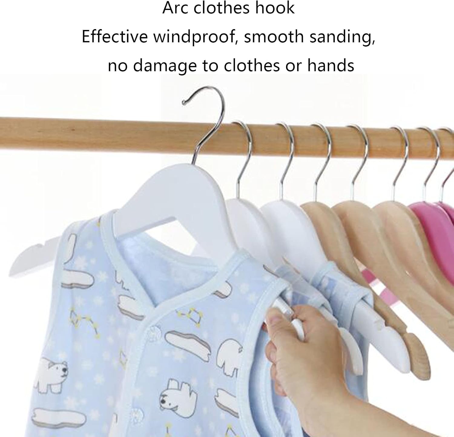 TBLOTYD Wooden Clothes Hangers 50 Pack Multifunctional for Suits Coats Shirts Sweaters