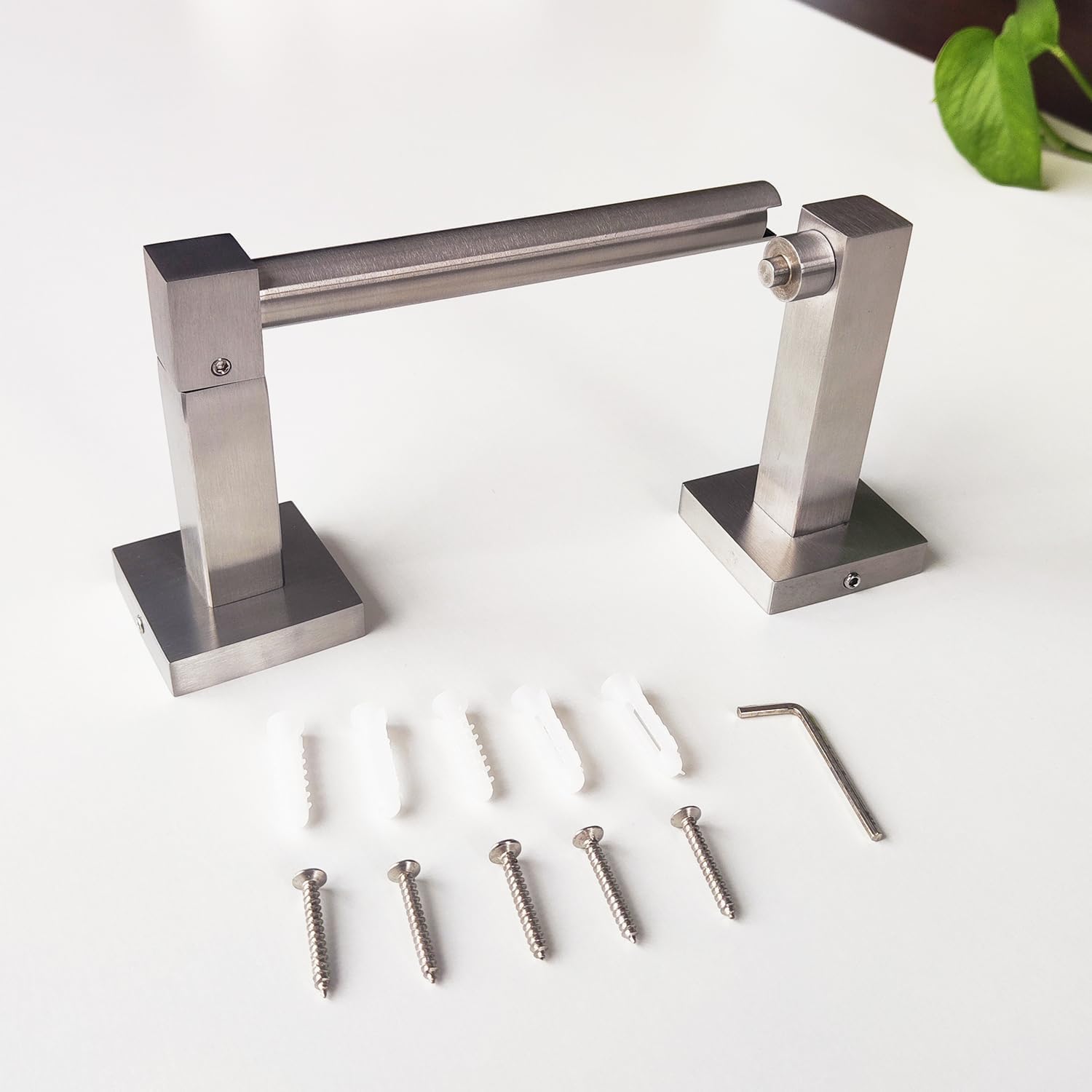 Stainless Steel Double Post Pivoting Toilet Paper Holder