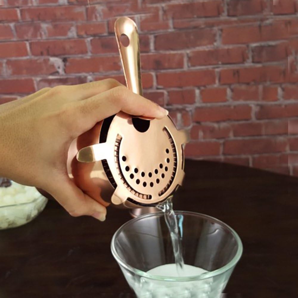 BarConic 4 Prong Strainer with Copper Plating