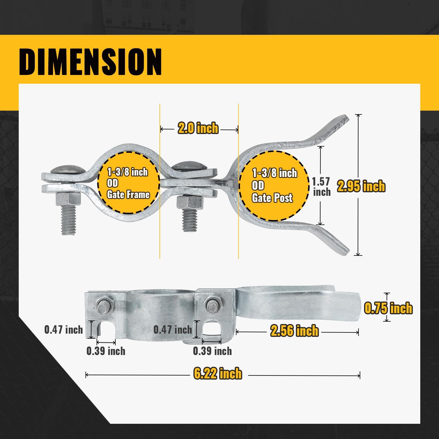 VIVADA Chain Link Gate Latch Durable Strong Fast-Winning