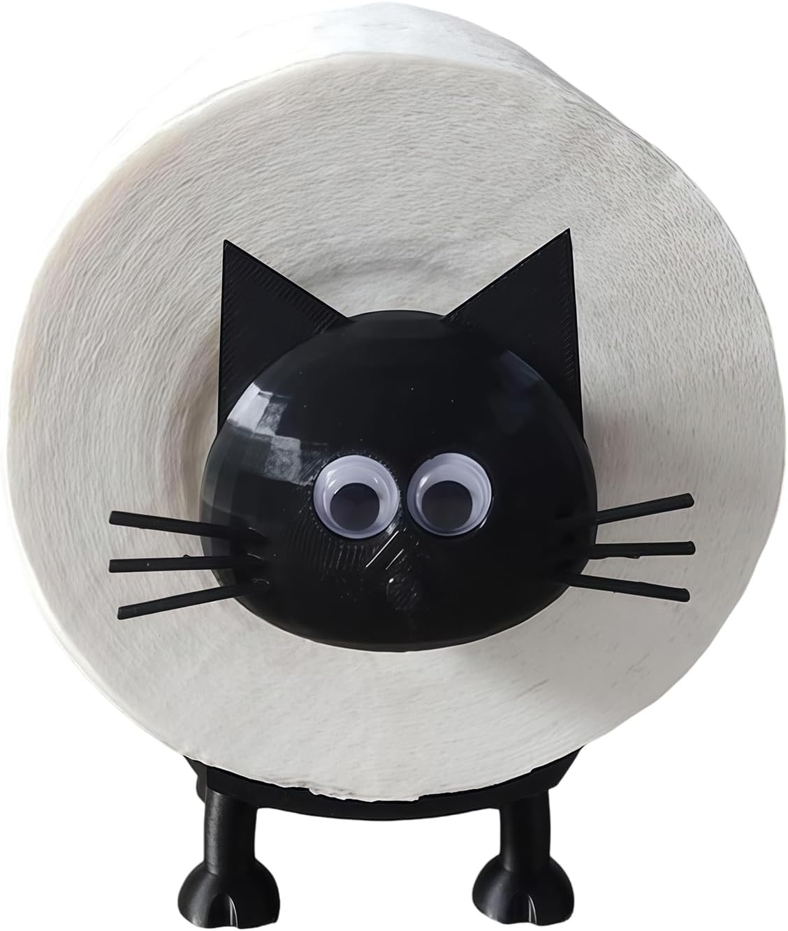 Funny Cat Toilet Paper Holder Black 3D Print