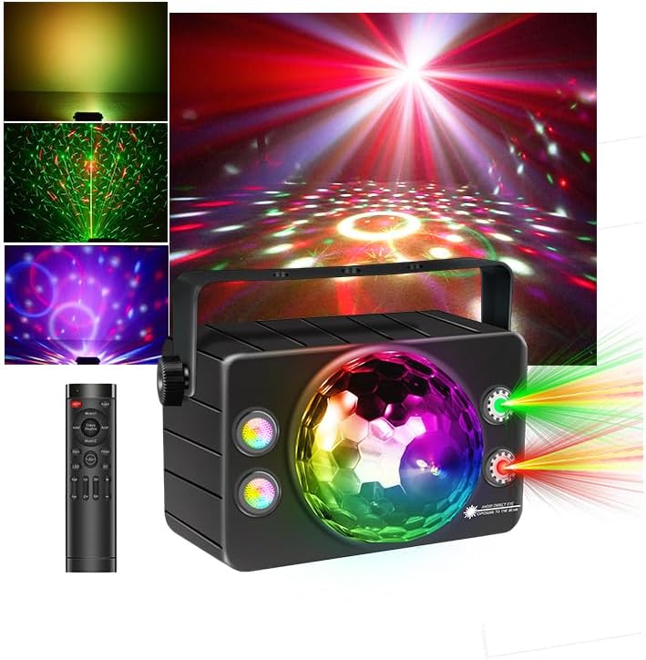 Disco Ball Light with Remote Control and Sound Activation