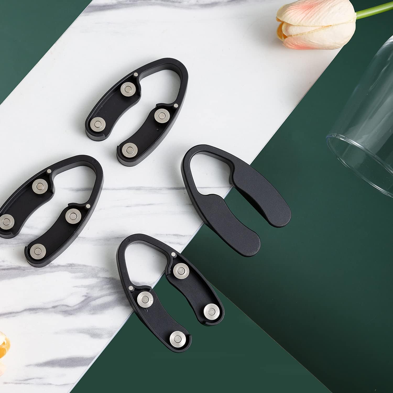 OHMAXHO 4 Pack Magnetic Wine Foil Cutter Tool Black 1