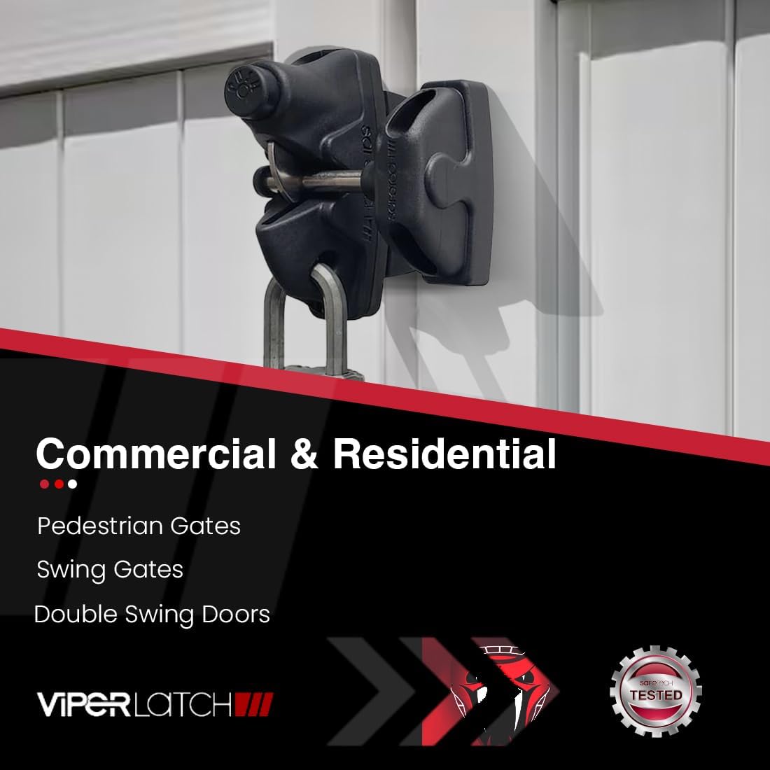 ViperX5 Two-Sided Gate Latch No Post Drilling Replacement Parts Included