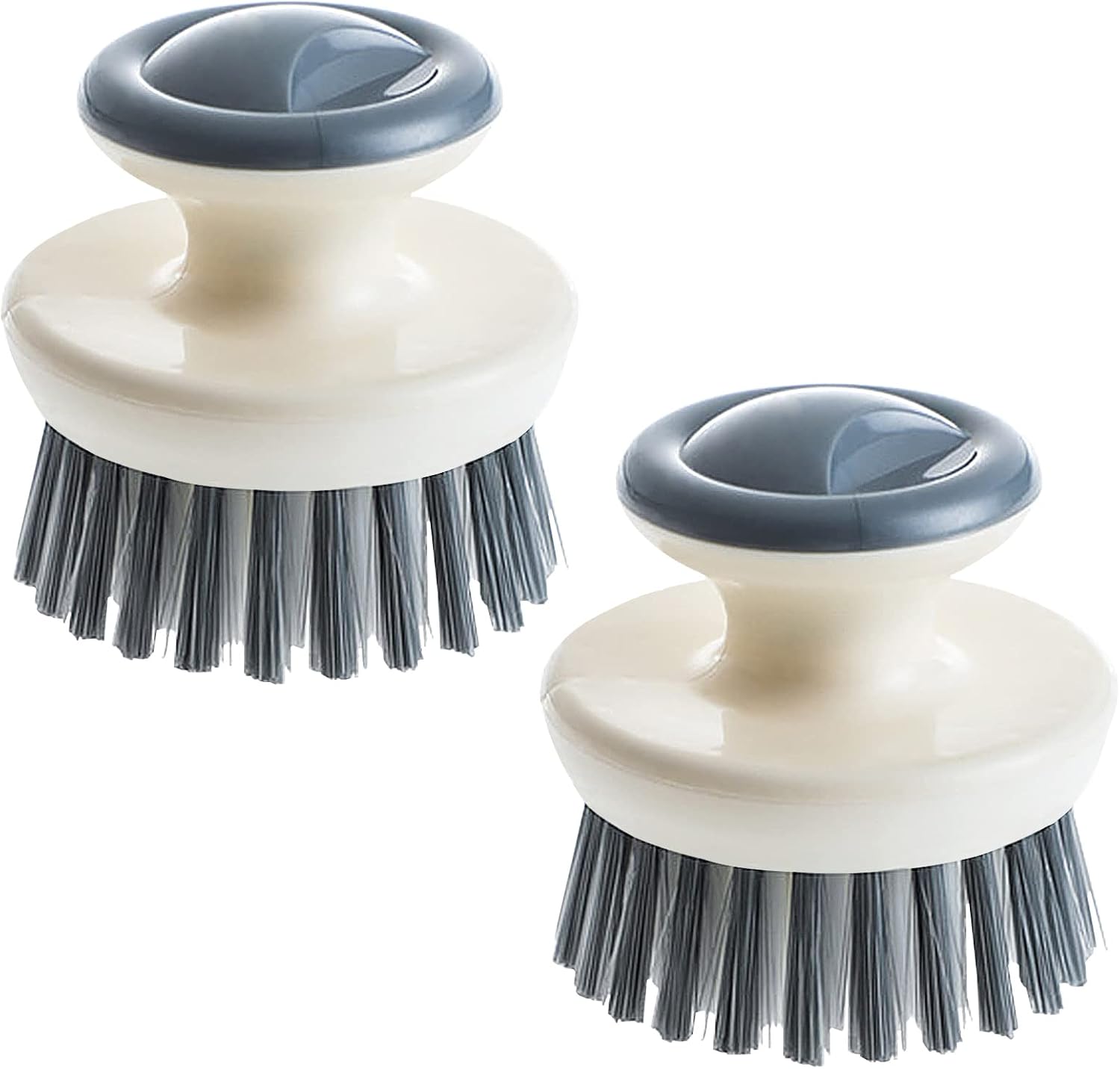 MUUBOOX Dish Scrub Brush with Stiff Bristles 2P Grey