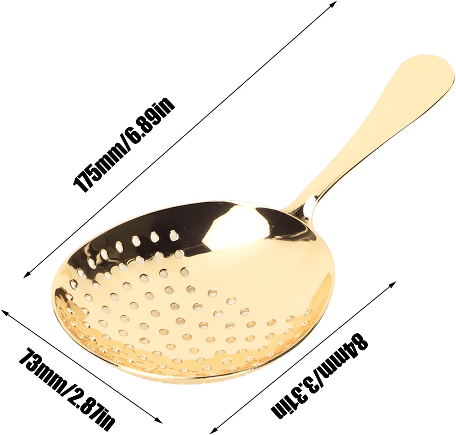 Tissting Gold Plated Julep Strainer Cocktail Tool
