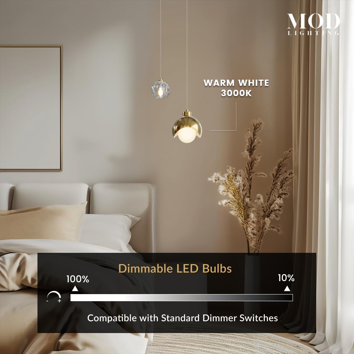 MOD LIGHTING Diana Modern Gold Pendant Light Fixtures